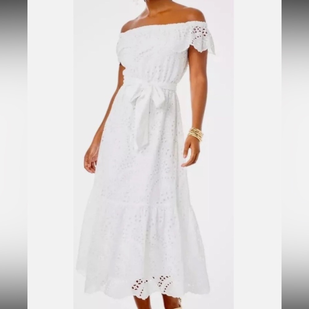 Lilly Pulitzer Geri off the shoulder mididress